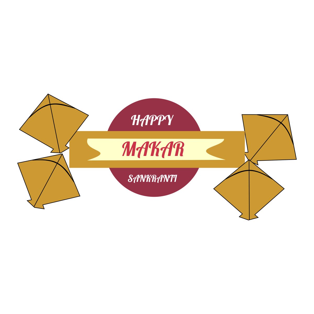 makar sankranti design hd