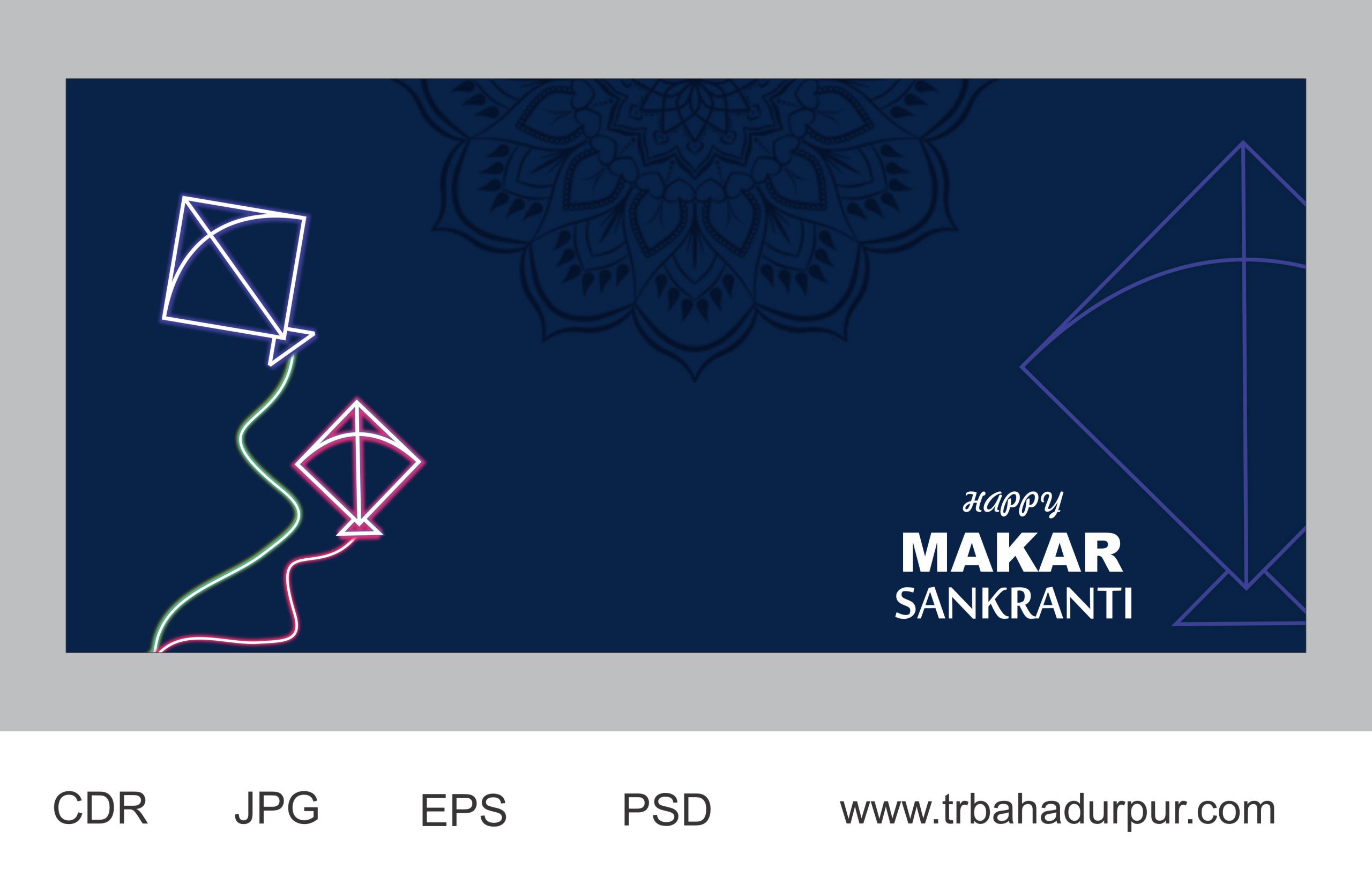makar snakranti banner design 2022