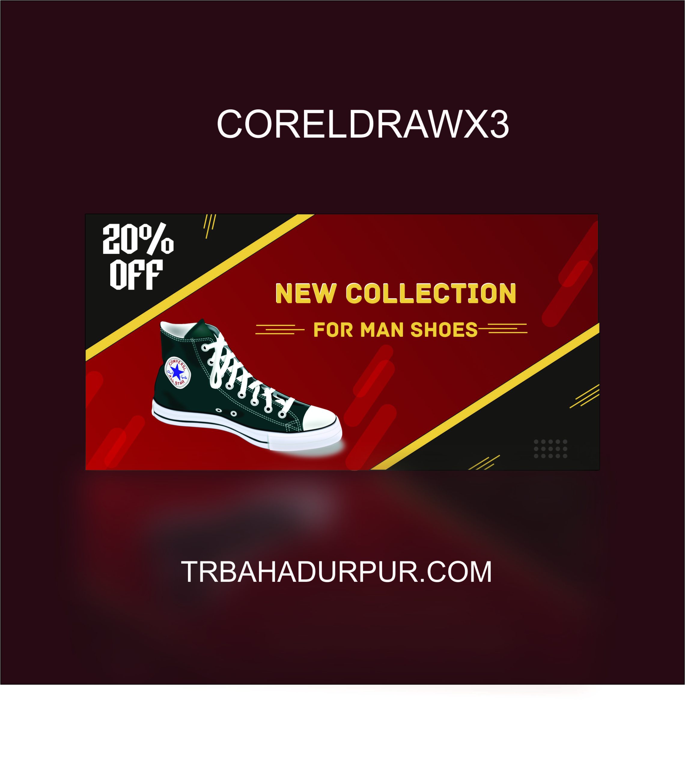runing shoes banner design