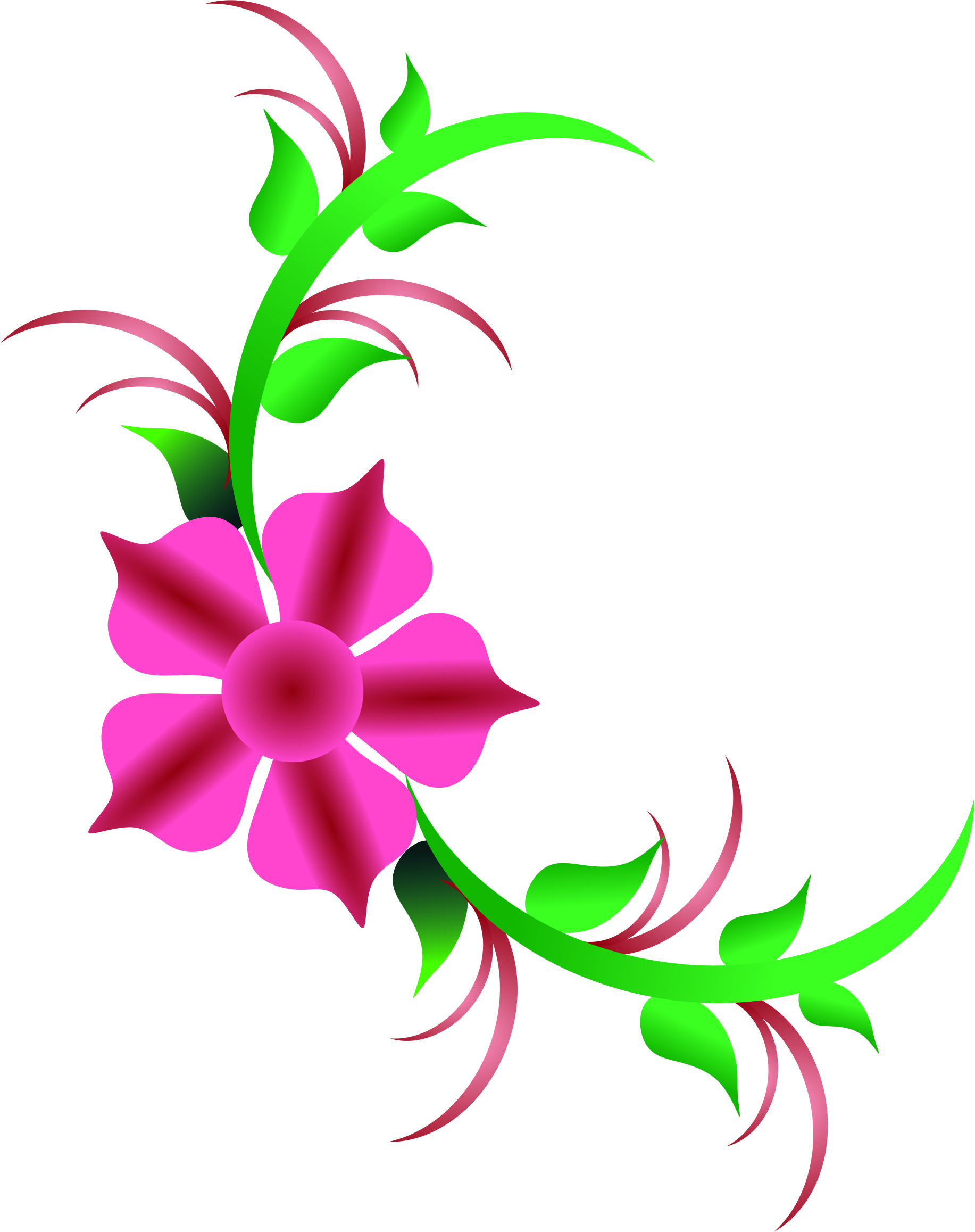 flower corner clipart design
