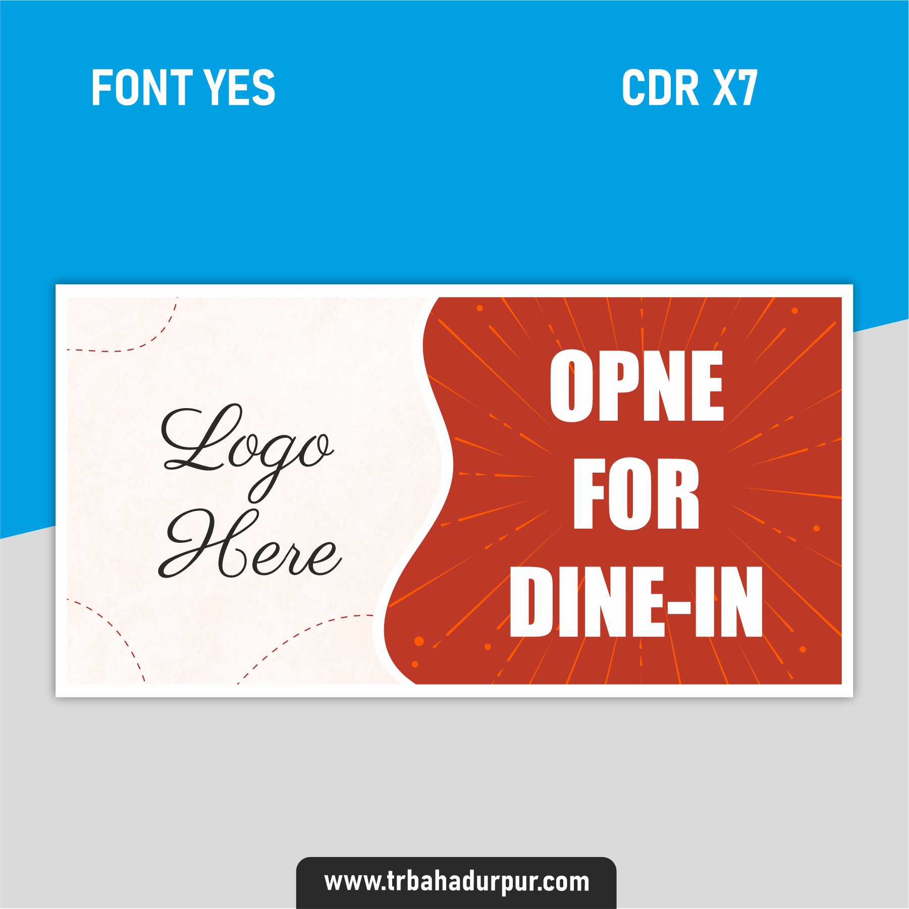 food banner cdr file