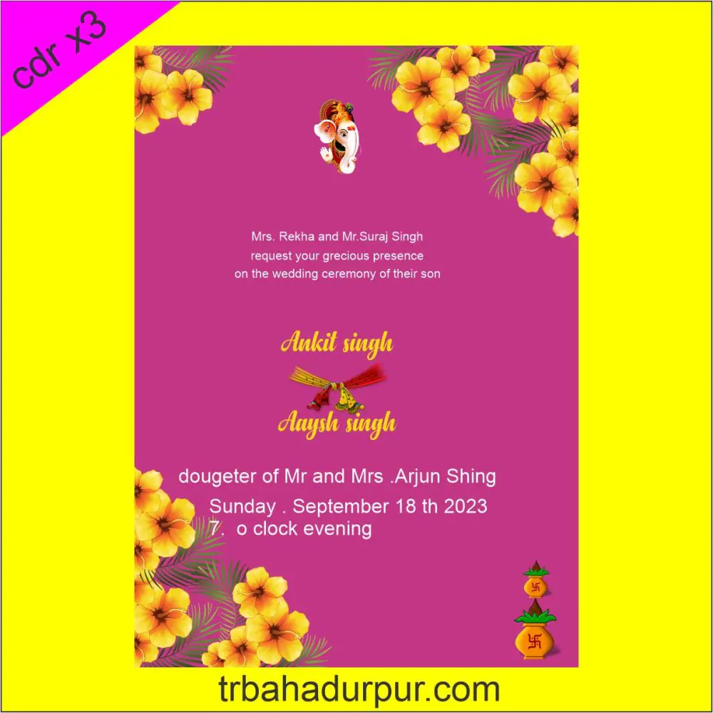 digital wedding card design