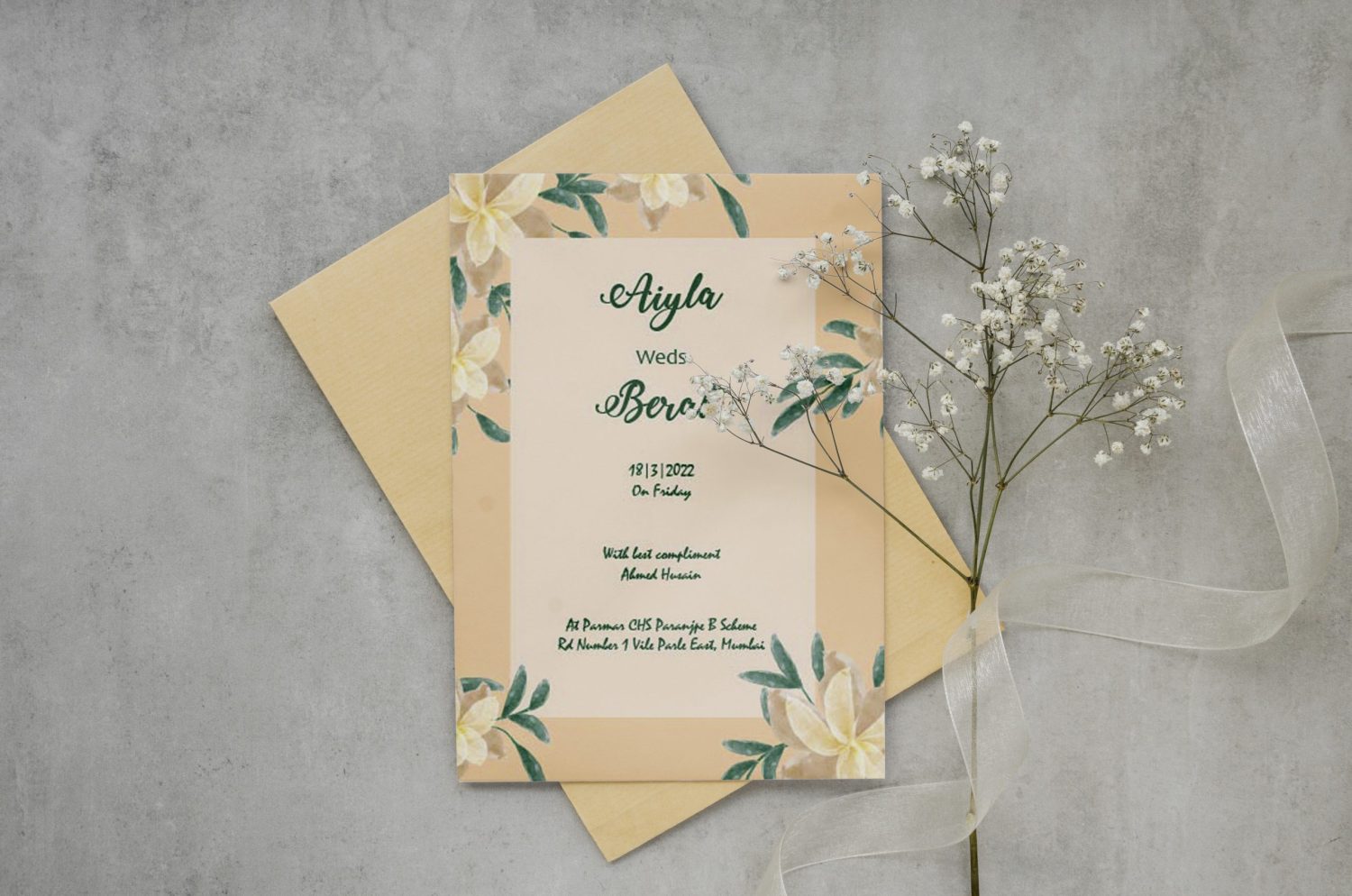 digital wedding invitation card Download