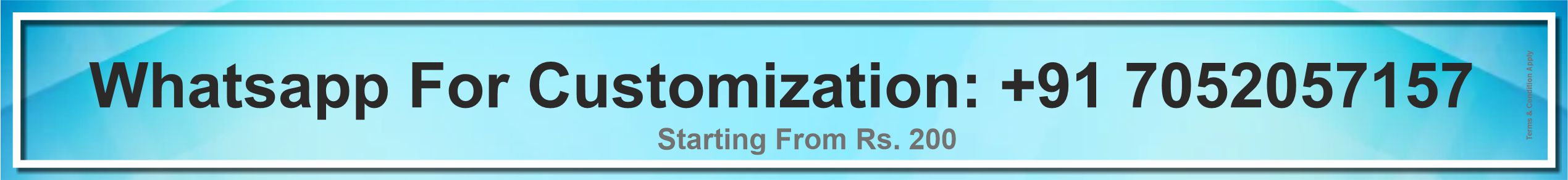 customization charge banner