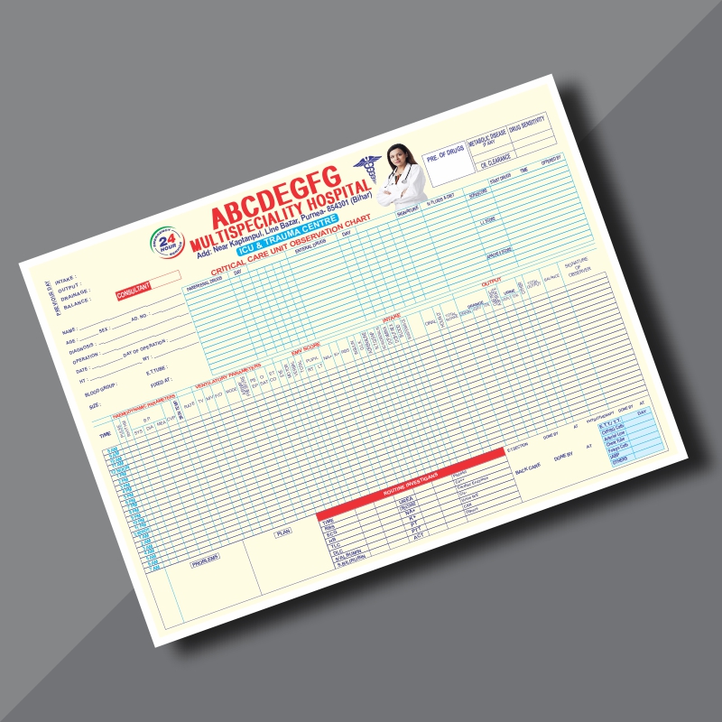 Hospital ICU Treatment Chart Cdr File