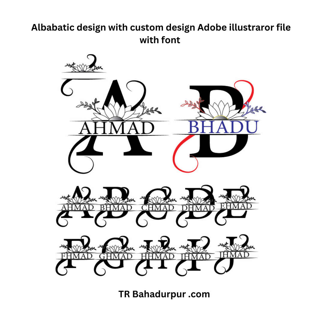 Custom Alphabet Design Adobe illustration