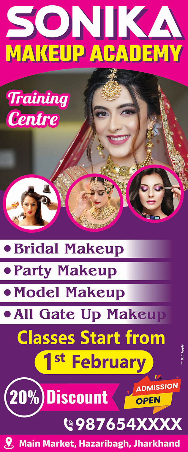 Beauty Parlour and Makeup Academy Banner