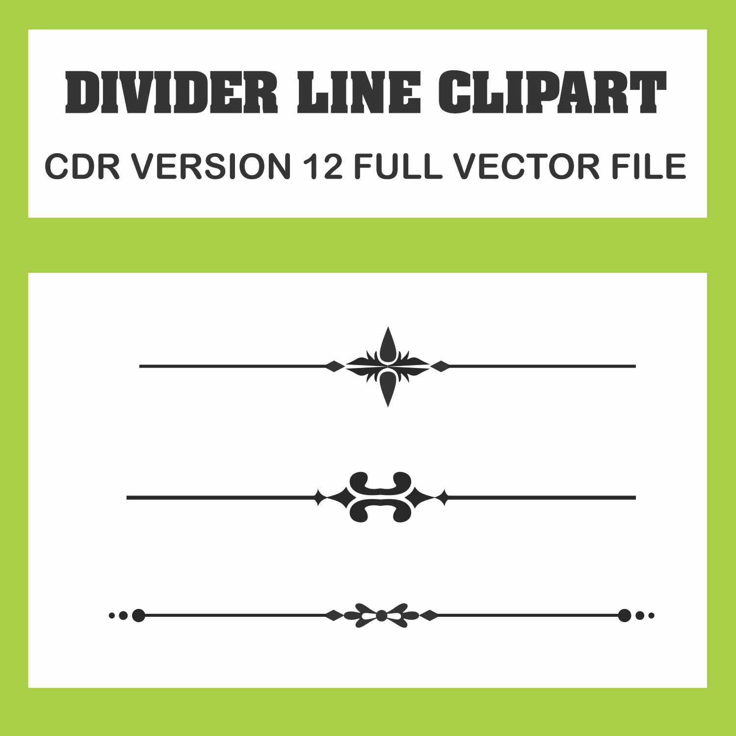 Black Decorative Line Divider White