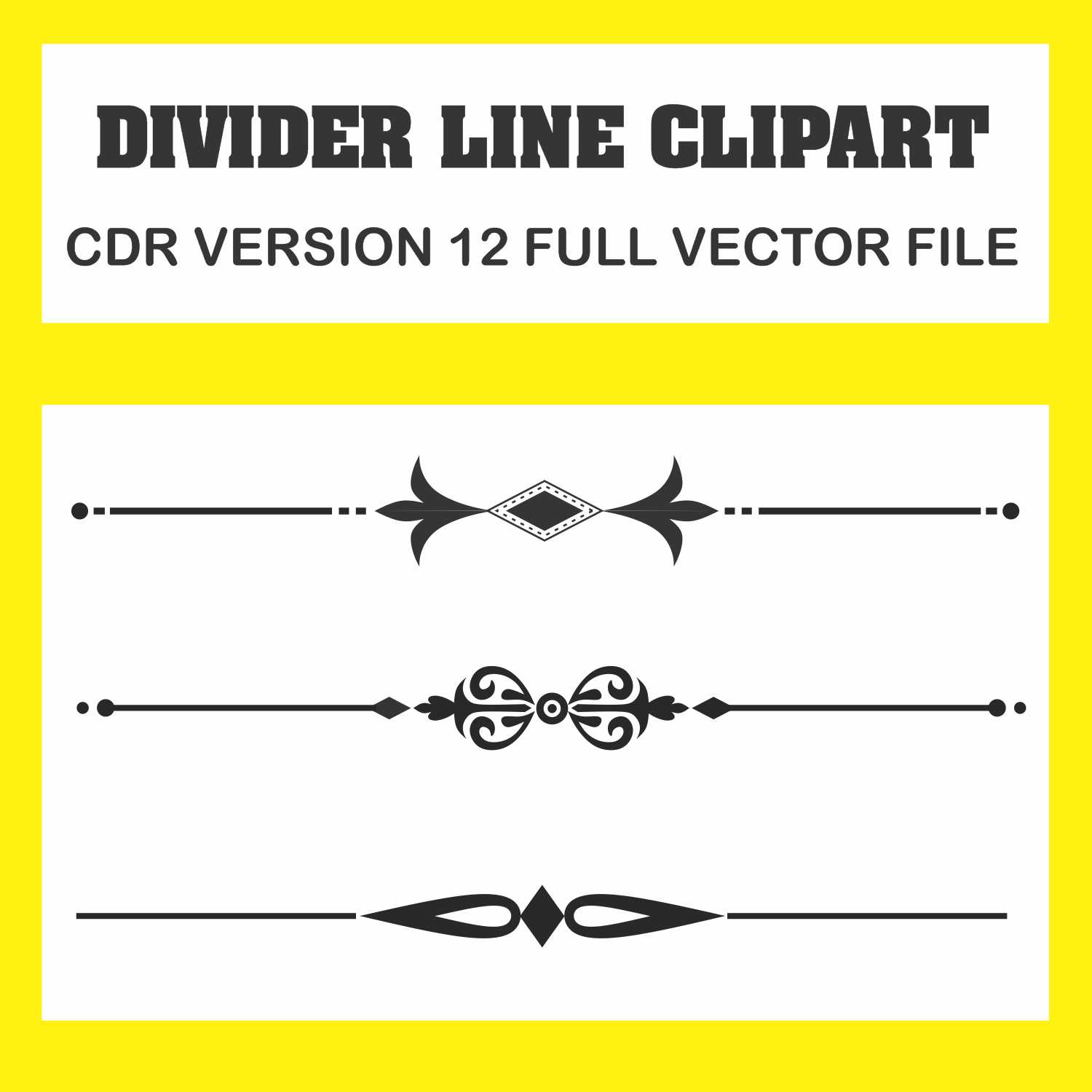 Black diveider line clipart