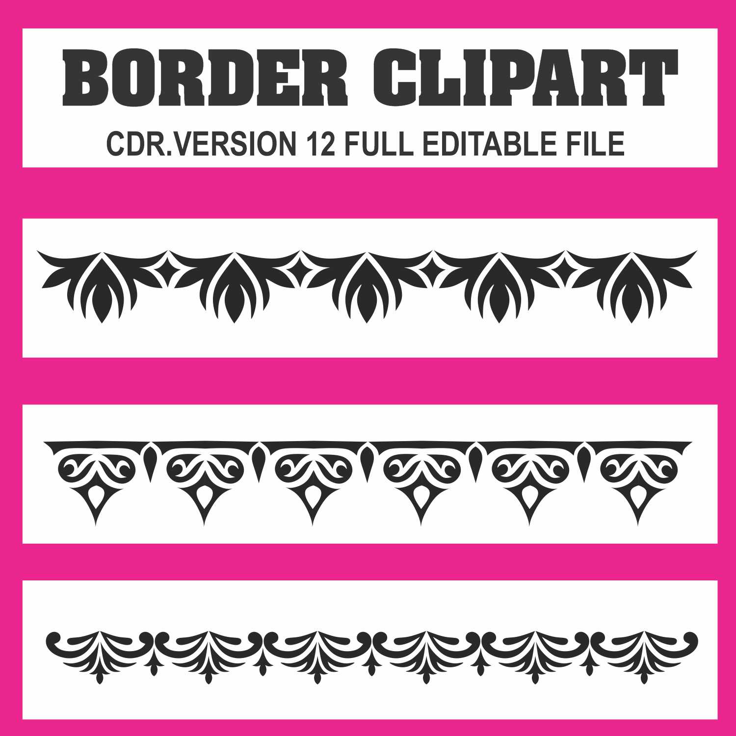Border clipart editable file