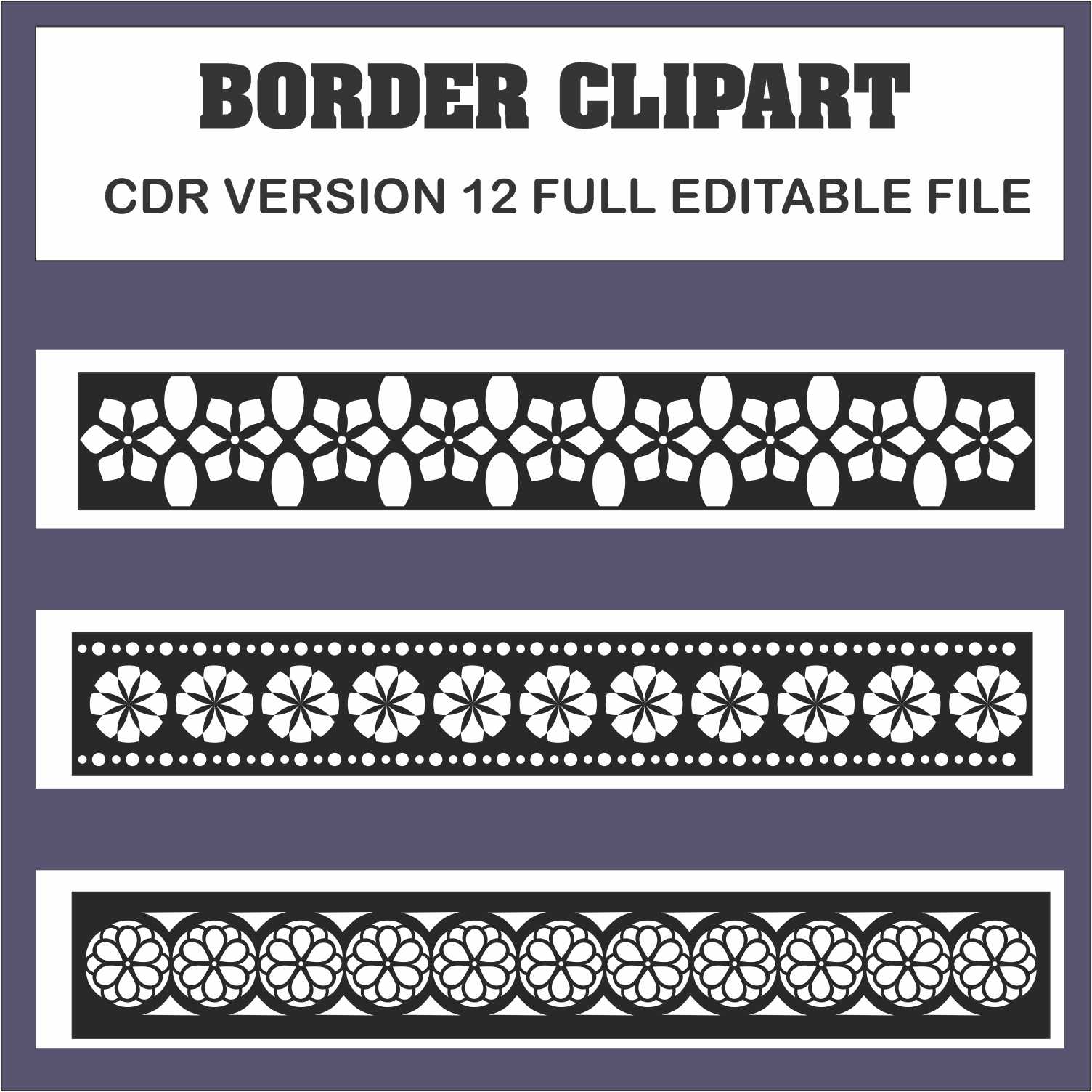 black white border vector