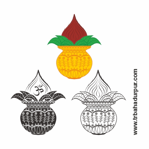 Hindu Kalash Clip art Design cdr file