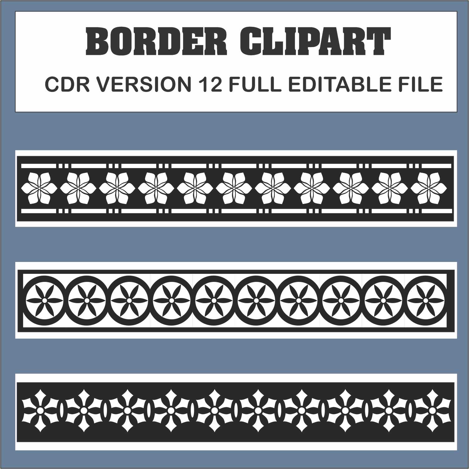 modern border design black white
