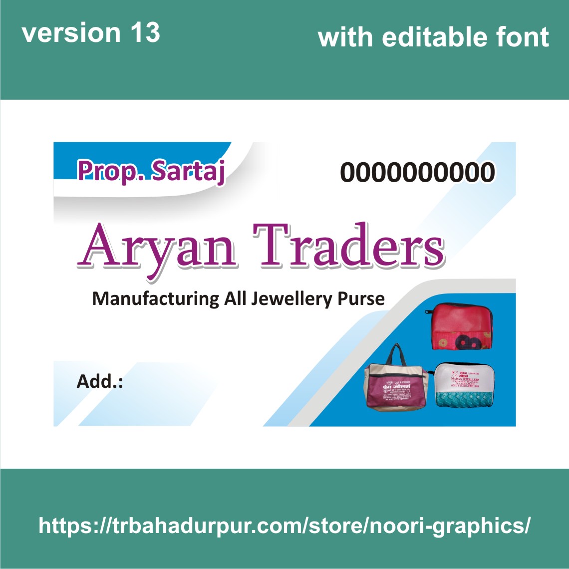 Purse pars clinic visiting card business card flex banner