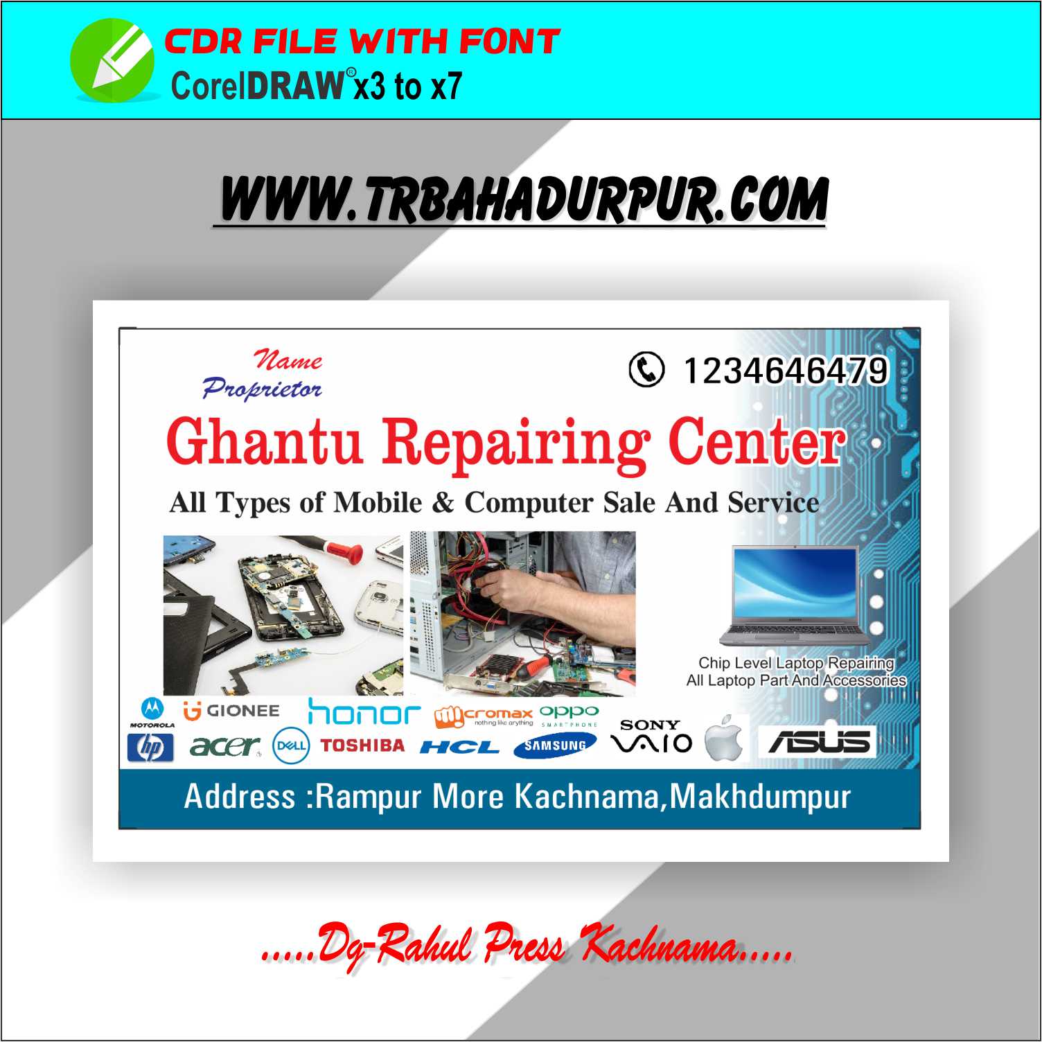 Computer Repering Visitting Card