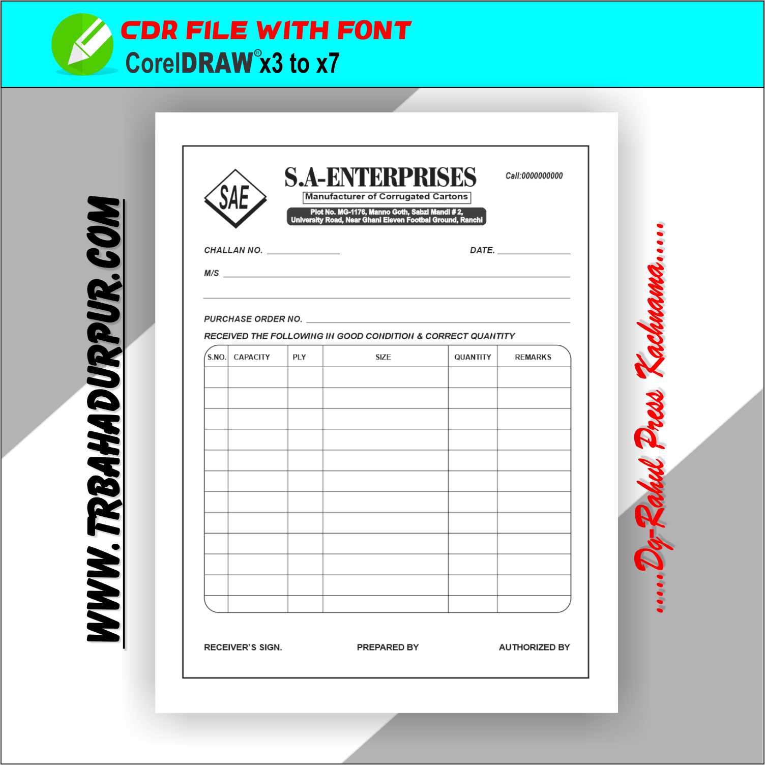 Enterprises Bill Book