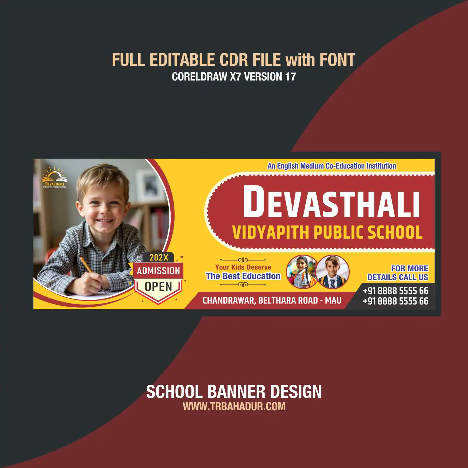 School Banner Design | School Banner template CDR
