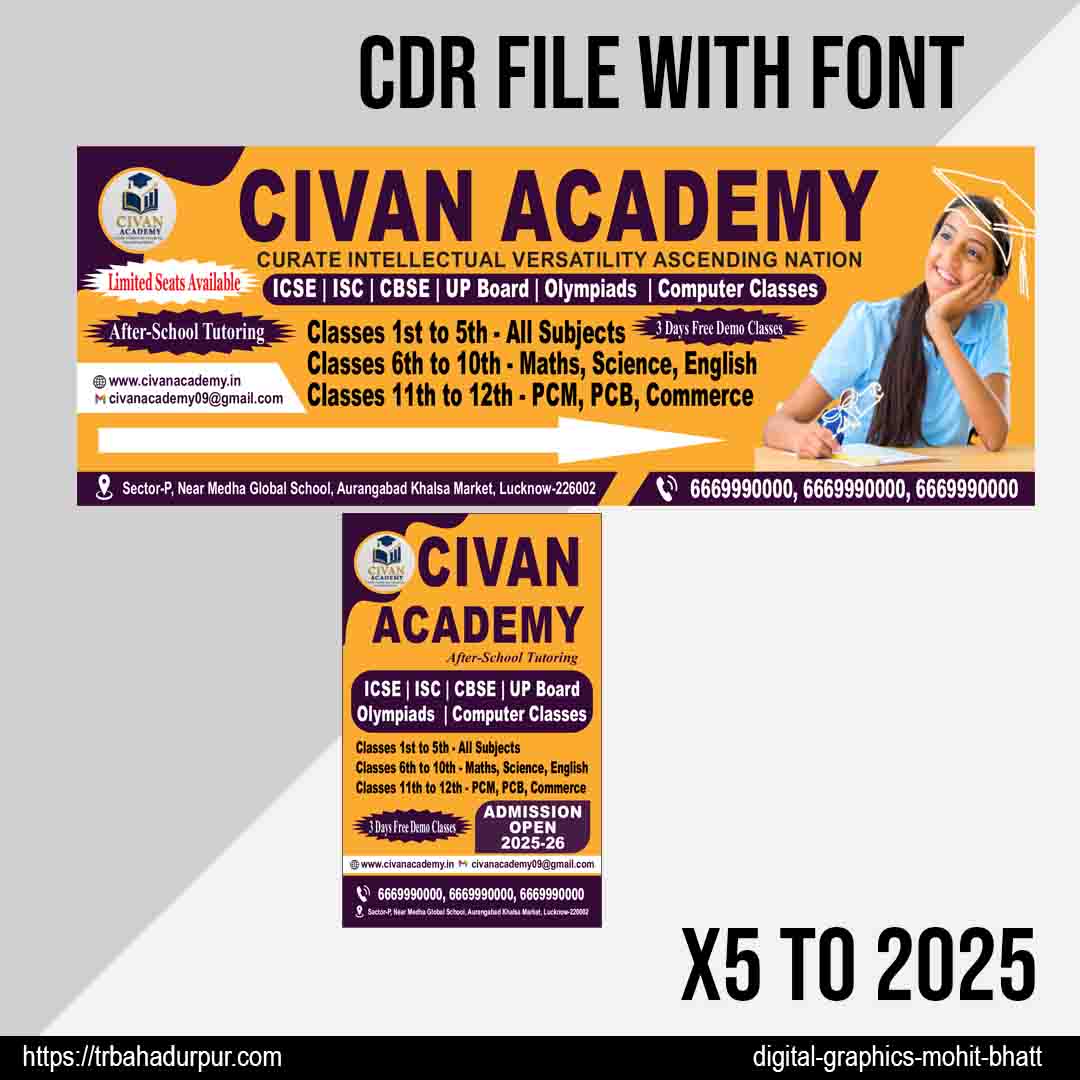 coaching institute Flex Board Design CDR