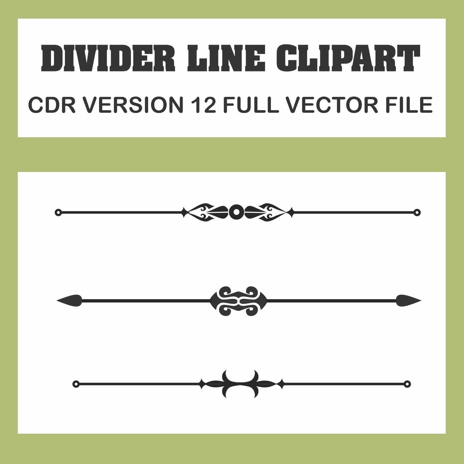 Vector set of decorative divider