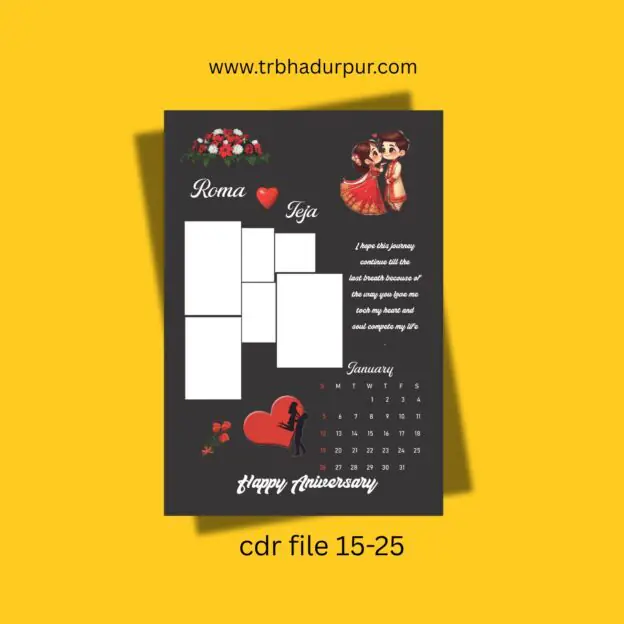 A4 size photo aniversary design