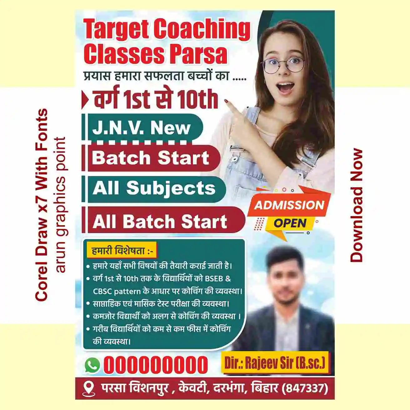 Target Coaching Classes Banner Design