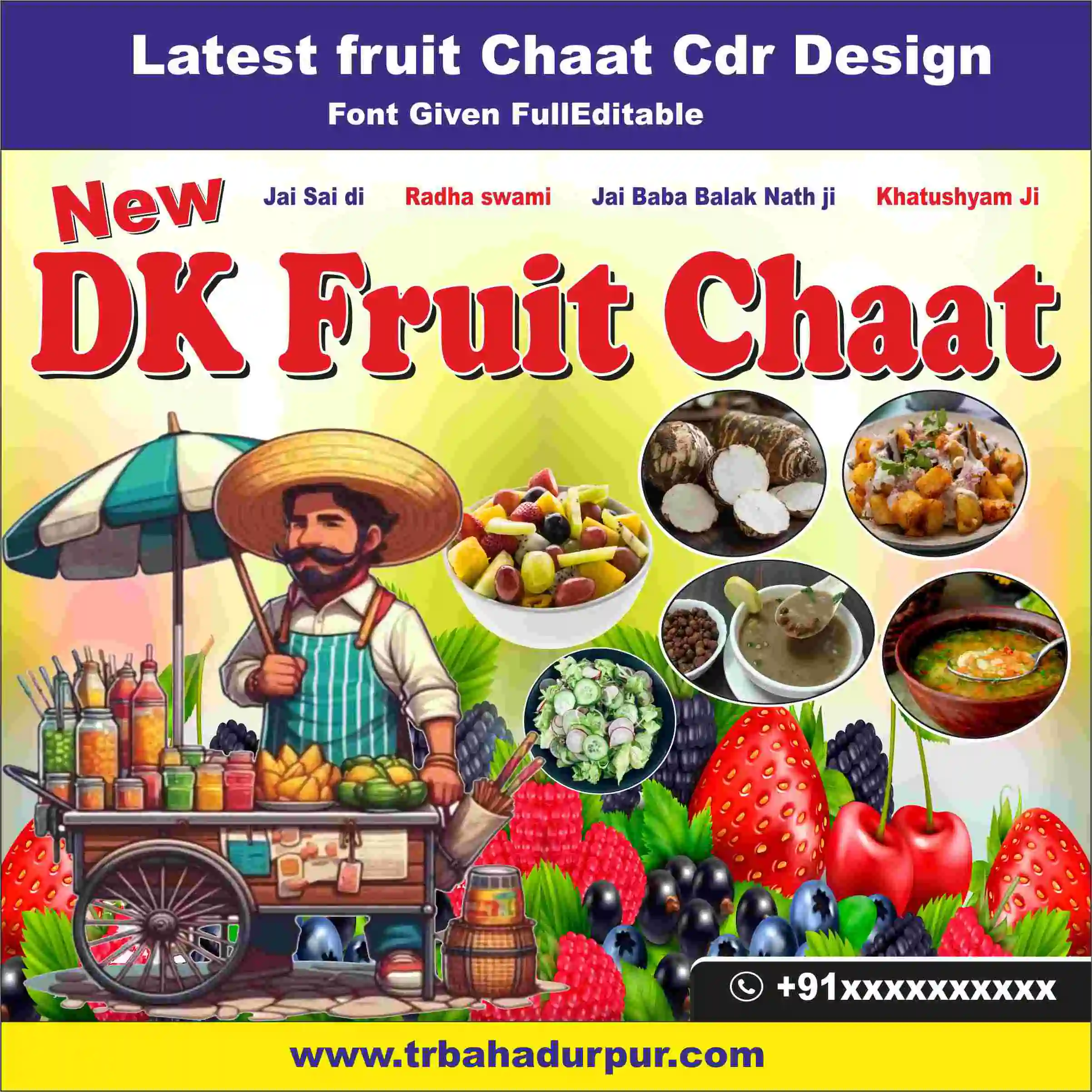 Latest Fruit Chaat cdr design