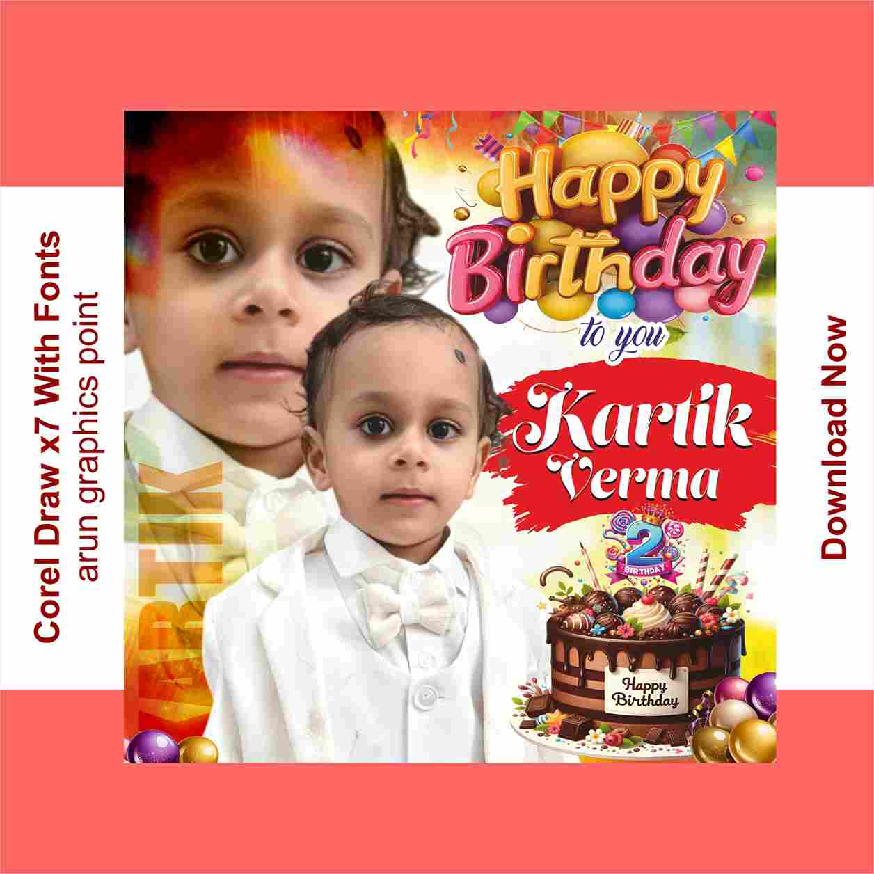 Birthday banner design (