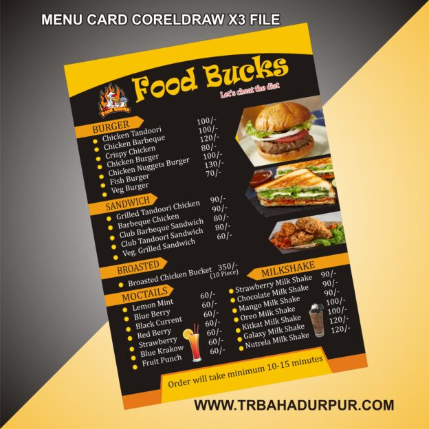 Food Bucks Hotel New Menu Card