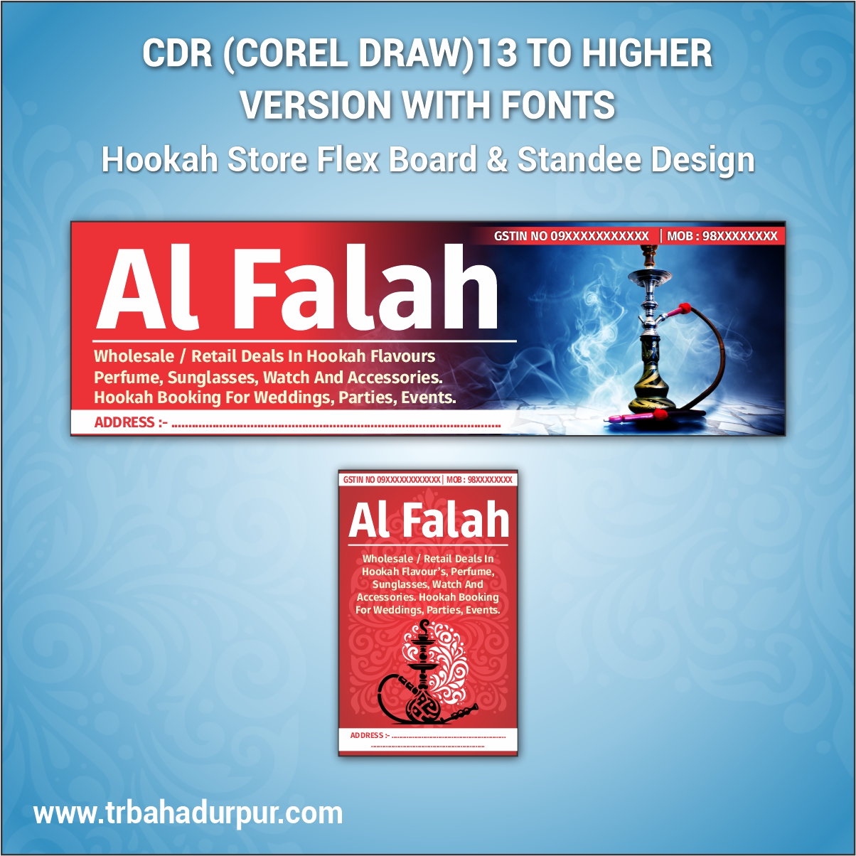 Hookah Store Flex Board & Standee Design.