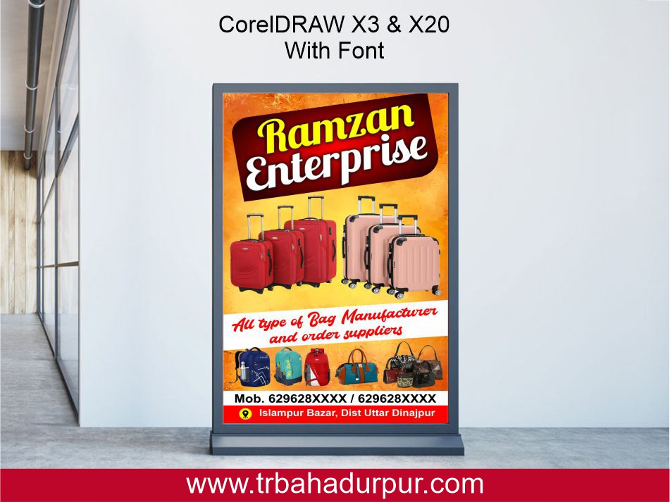 Bag Shop Standy Banner CDR File