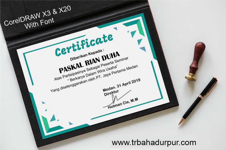 Certificate Design CDR File