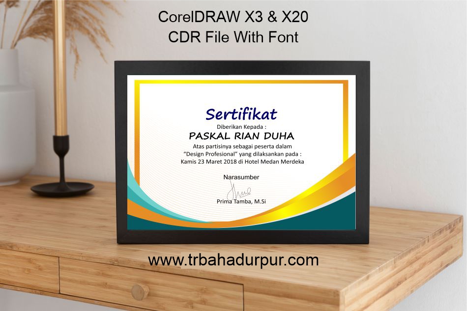 Certificate Design CDR File