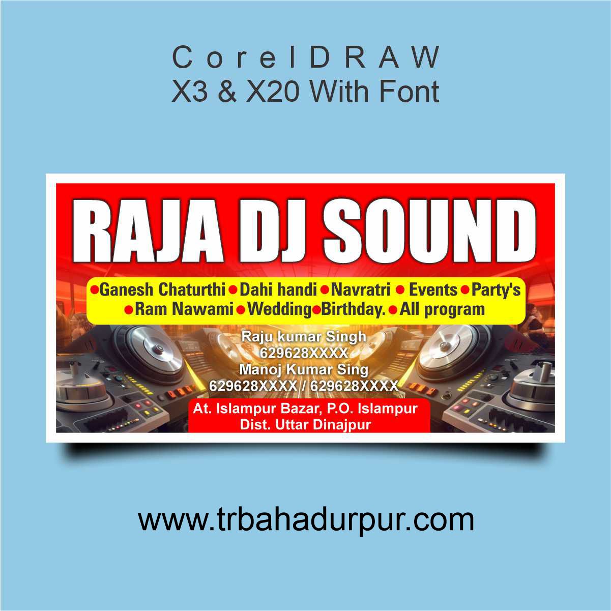 DJ Sound Banner Design CDR File