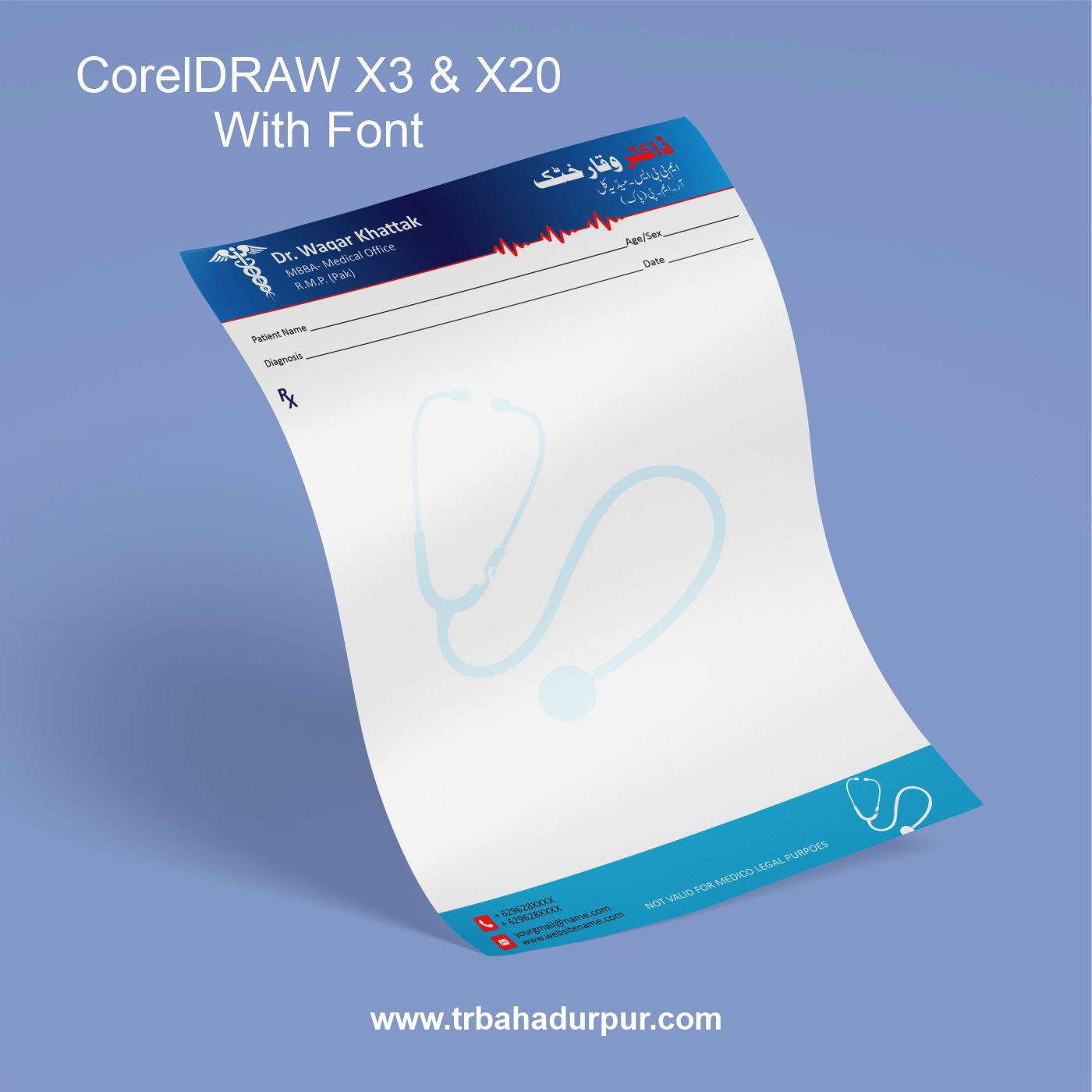 Doctor Prescription Pad Design CDR File