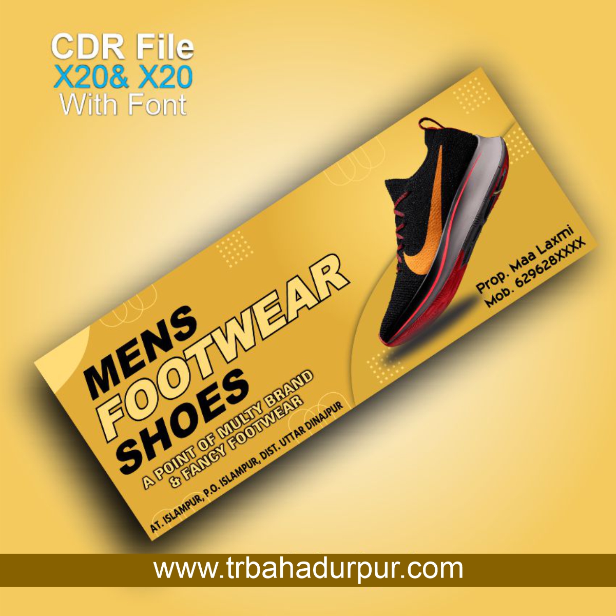 Footwear Shop Banner CDR File