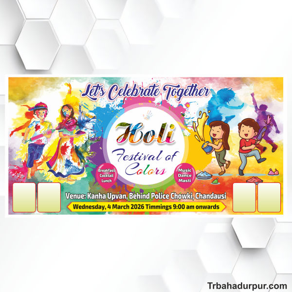 Happy Holi celebration banner design cdr