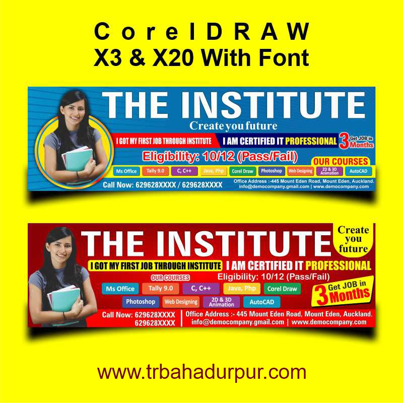 New Institute Banner & Flex Design CDR File