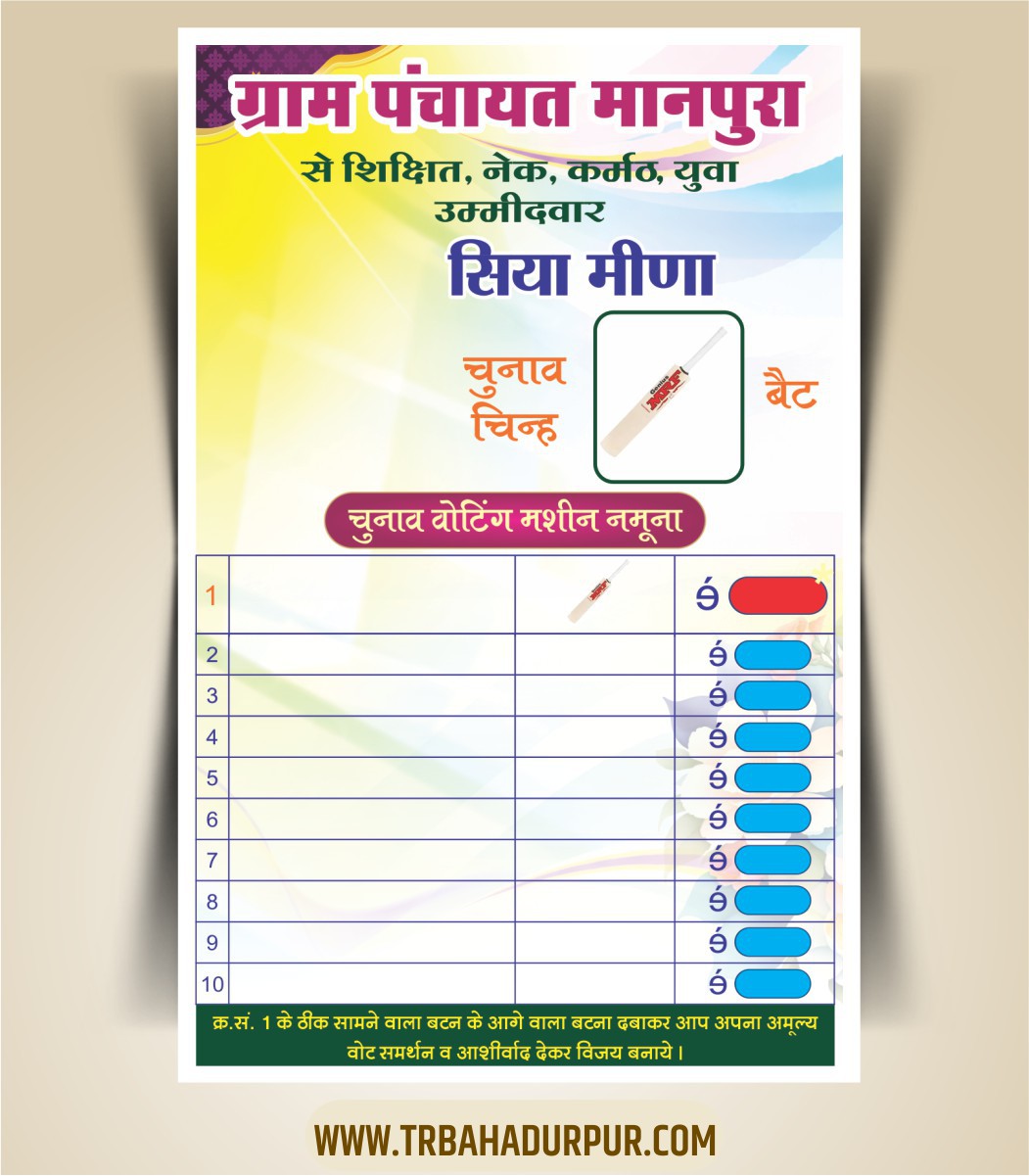 Nakli mat patra for sarpanch and panch chunav
