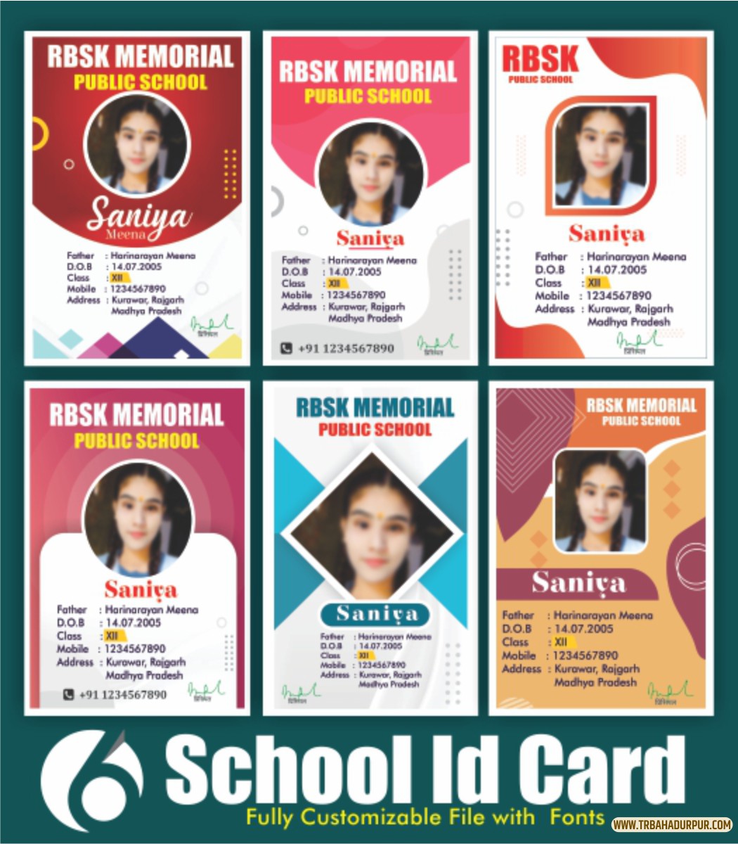 School Id card Design CDR File