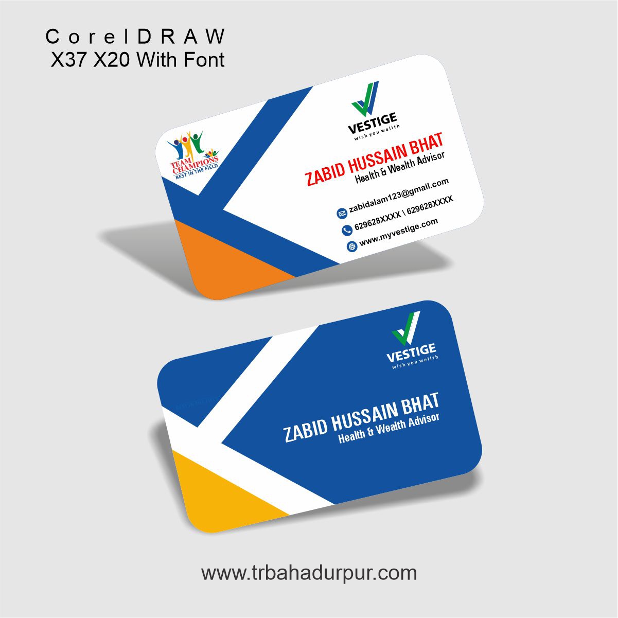 Vesting Business Card CDR File