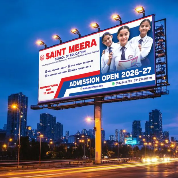 School Admission banner design cdr 2025 file with font