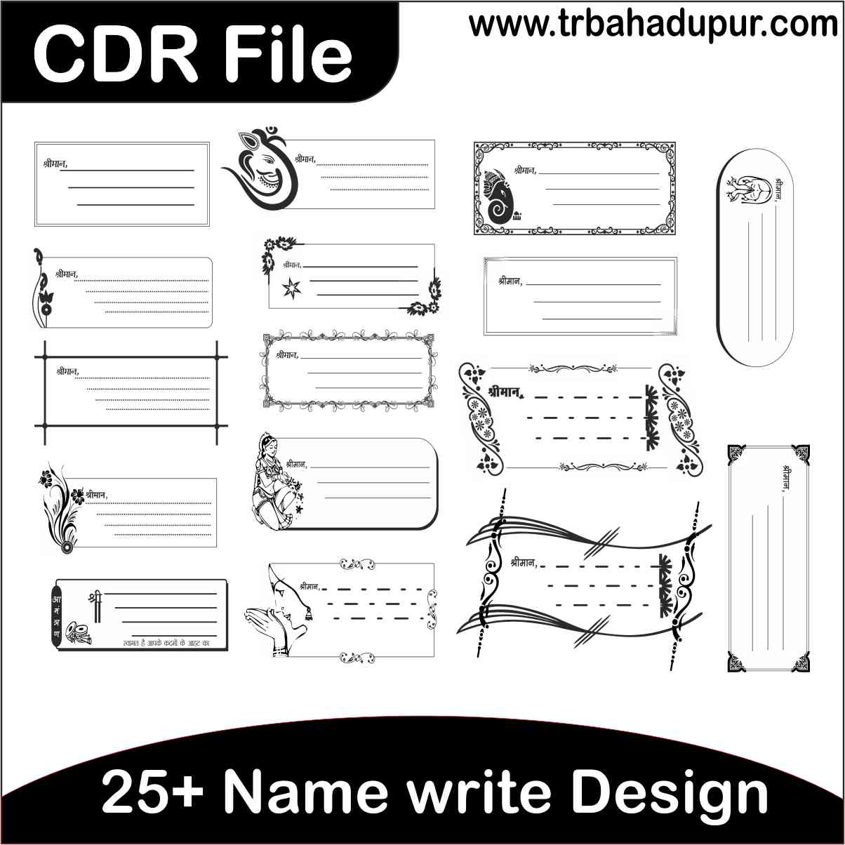 25+Name write design cdr file