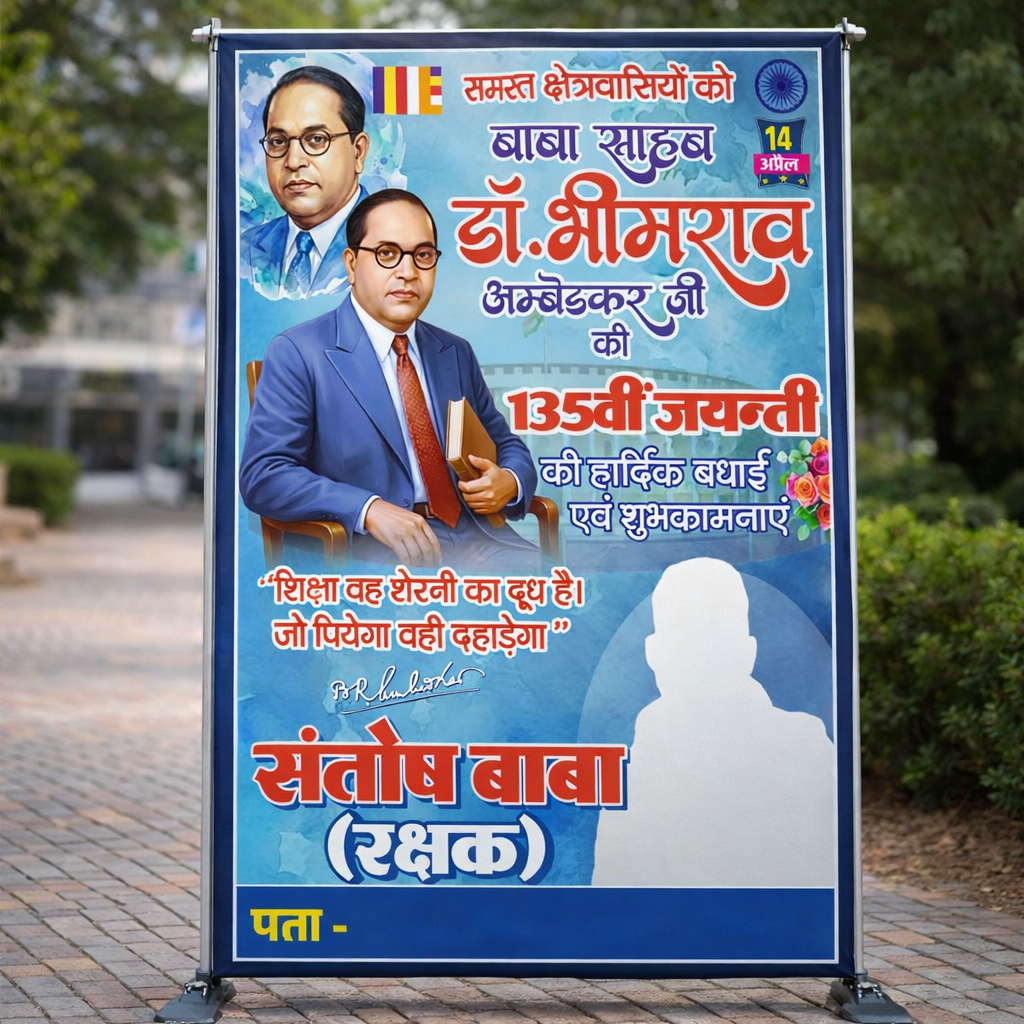 Ambedkar Jayanti Banner 2x3