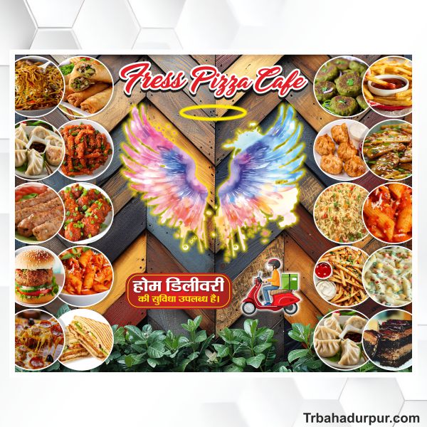 Restaurant wall wallpaper with magic angel wings design cdr file