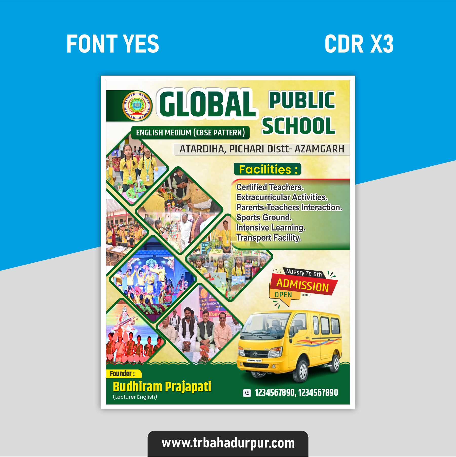 School flex banner design