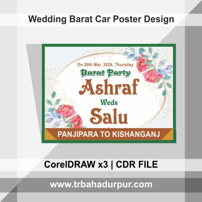 Wedding Barat Car Poster Design