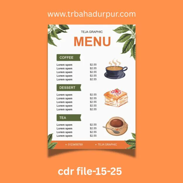 MENU CARD DESIGN 2026 letest