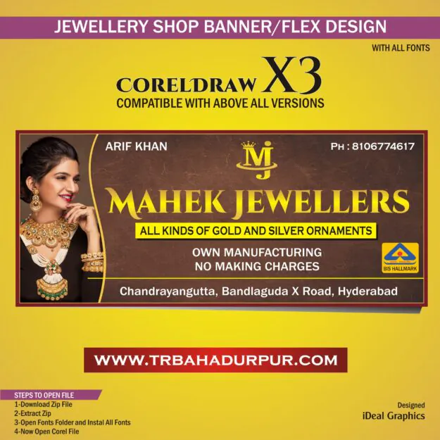Mahek Jewellery Shop Banner Design