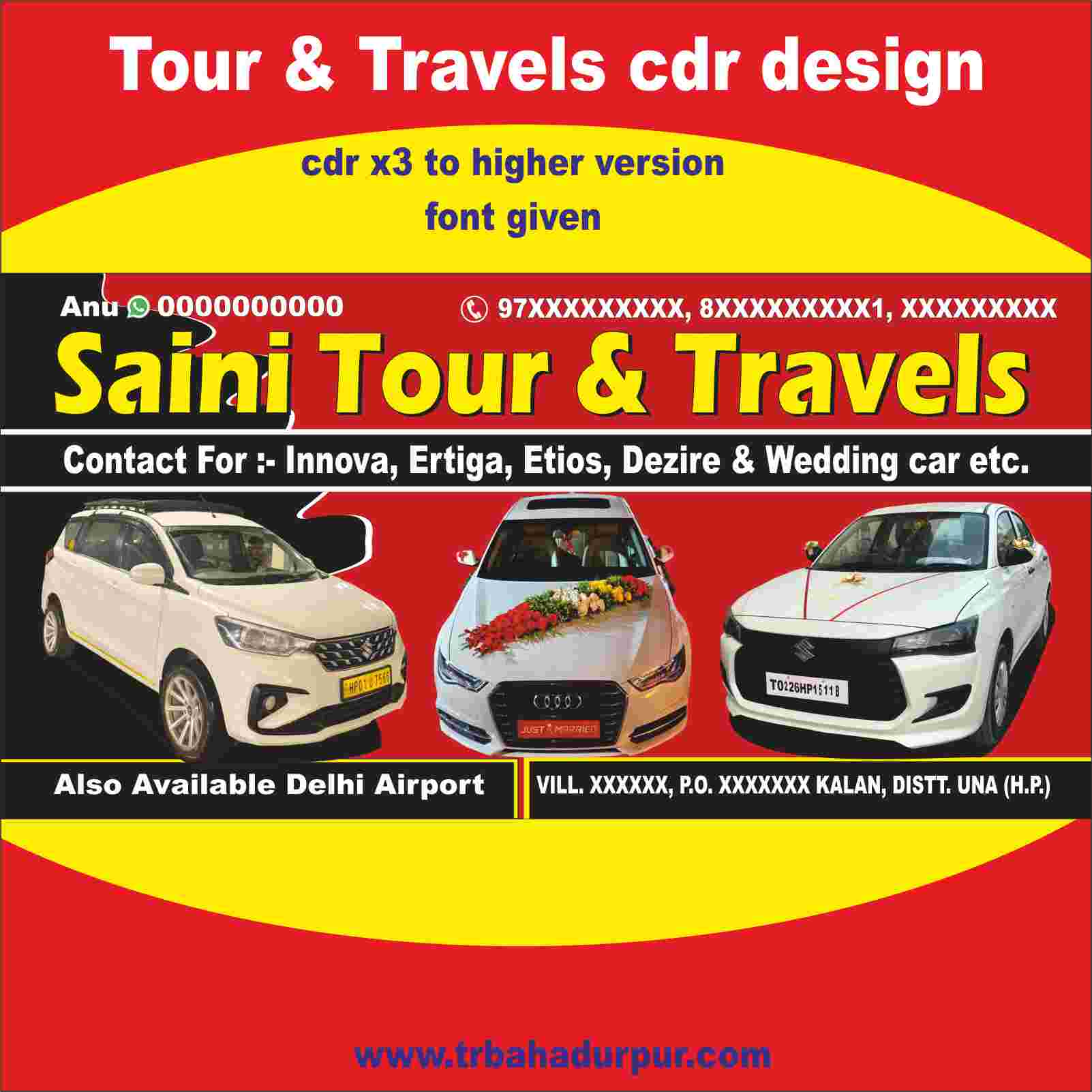 Tour & travels cdr design