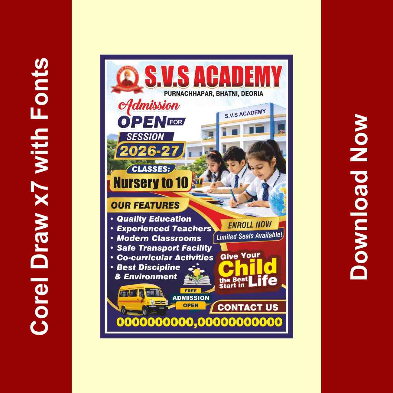Admission Open 2026 School banner Design | School Banner
